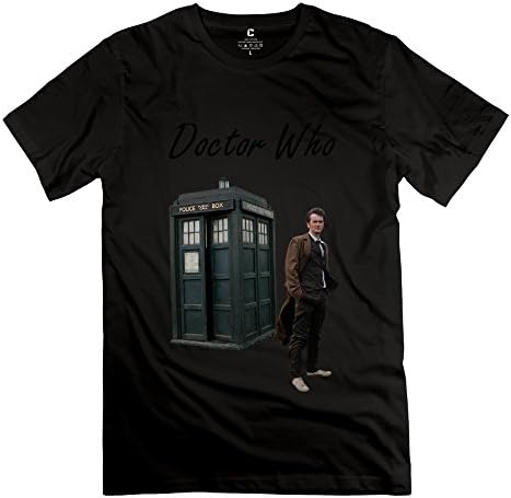 Doctor Who Call Box Pop 100% Cotton Men T-Shirts Size XS Color Black