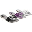 Sunny Feet by Journee Flat Buckle Slide Sandals