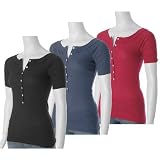 Energie Brand Juniors Pointelle Knit Henley