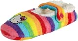 Hello Kitty Juniors Embroidered Rainbow Fuzzy Babba Slipper Socks