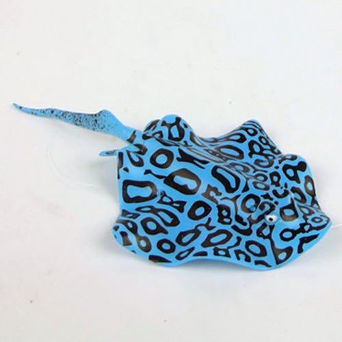 New Blue Stingray Aquarium Fish Tank Landscape Decoration Glow Simulation Animal Plants Ornament no.14