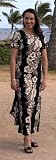 Regular & Plus Size Elegant Column Long Dress - Fern Leaf Garden Hawaiian Aloha Figure-Hugging Evening Dress
