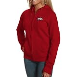 NCAA adidas Arkansas Razorbacks Ladies Cardinal Primary Logo Full Zip Hoodie Sweatshirt
