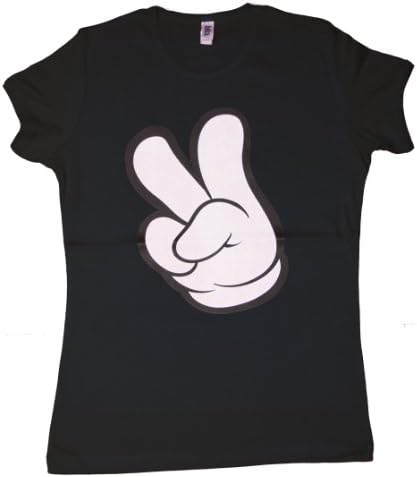 Peace Sign Graphic T-shirt Black, Large