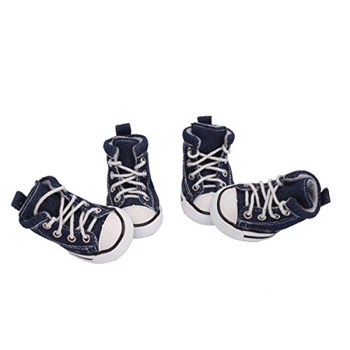 Ortz® Canvas Shoes for Dogs – Keeps the Tender Paws of your Pets Safe and Protected – The Great Design sure to bring Fun and Laughter – Helps to Keep your House Neat and Clean – Blue Ortz® Canvas Shoes for Dogs – Keeps the Tender Paws of your Pets Safe and Protected – The Great Design sure to bring Fun and Laughter – Helps to Keep your House Neat and Clean – Blue