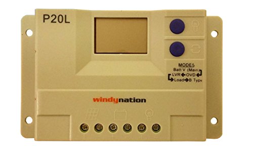 Windynation p20l lcd 20a pwm solar panel regulator char…