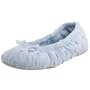 Dearfoams Women's Raised Dot Microfiber Velour Ballerina Slipper,Blue Mist,7 M