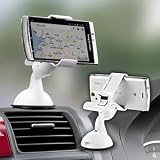 サンワダイレクト 車載ホルダー iPhone 各種 スマートフォン Xperia IS03 galaxys REGZAphone など対応 ホワイト 200-CAR008W