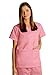 Adar Uniforms Discounted Comfy Snap Front V-Neck Short Sleeve Double Pocket Scrub Top