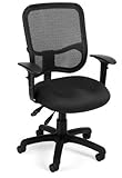 Modern Mesh Ergonomic Task Chair with Adjustable Arms (Black) (40"H x 25.5" ....