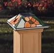 4x4 Solar Tiffany Style Sunflower Post Cap [CAPITOL CITY LUMBER]