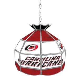 Trademark NHL Carolina Hurricanes stained glass Tiffany lamp - 16-inch