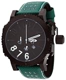 Adee Kaye #AK7220-MIPB51X Men's Black IP Oversized Chronograph Watch