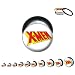 Search : 2 Gauge (6mm) - Pair of Single Flared Steel Classic X-Men Logo Plugs