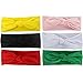 Mybigqueen 6pcs Baby Girls Cotton Turban Knot Rabbit Hairband Headwear Toddler Bow Headbands Head Wrap