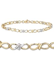 10k Yellow Gold 0.50 ctw Diamond Open Link Bracelet