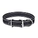 Casual Canine Flat Leather Dog Collar, 18 to 22-Inch, Black