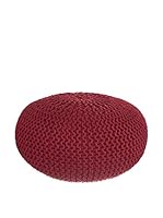 COINCASA Puff Ø70 cm (Rojo Oscuro)