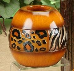 Animal Print Round Tealight Holder Votive