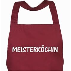 Sch�rze MEISTERK�CHIN bordeaux, Kochsch�rze, Latzsch�rze, Grillsch�rze, K�chensch�rze