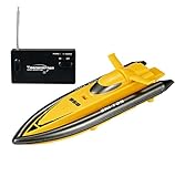 HuanQi ラジコン ボート ミニボート 防水仕様(ボート本体) RC mini boat ★ミニドライバー1本付 並行輸入品 【イエロー】