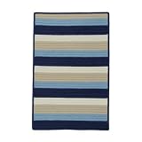 2x7 Runner Braided Durable Ocean Bliss Area Rug