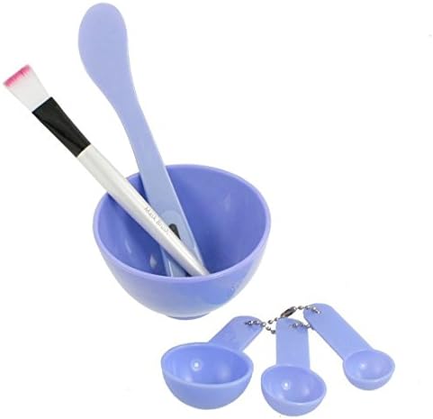 Blackangel Packed 4 In 1 Facial DIY Mask Bowl Brush Spoon Tools Set(Purple)