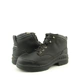 Ariat Ladies 'Barnyard' Steel Toe Lace-up Boots - Dark Brown 