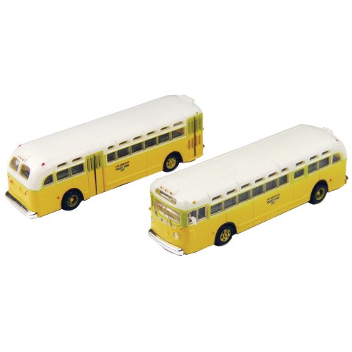 Classic Metal Works N Scale GMC TD 3610 Transit Bus 2-Pack - National City Lines Destination Los Angeles