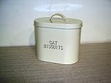 CAT Biscuit Tin in Cream
