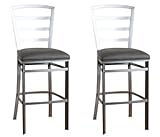 IMAGE OF American Heritage Spectra Counter Stool Sterling with Avacado Fabric - 124783ST-C24