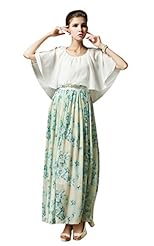 Floral Print  Peplum Lace Chiffon Cocktail Party Dress/Tunic  With Ruffles