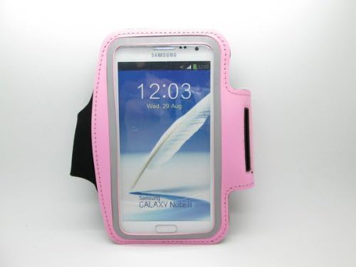 Unitewell New Deluxe Sports Armbands Compatible With Samsung Galaxy NoteII N7100,Pink Sports and outdoors armband