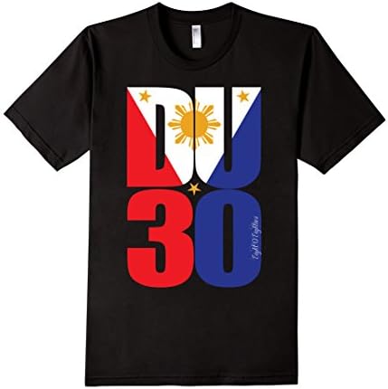 Men's DU30 President Rodrigo Duterte Philippines Pinoy Pride Large Black
