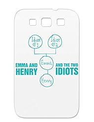 Wireless: OUAT Quotations Funny Lana Parrilla Snow White The Evil Queen Prince Charming Emma And Henry Two Idiots Regina Mills Once Upon A Time Quotes Emma Henry Navy Protective Case For Sumsang Galaxy S3 - burdierx