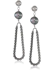 Honora "Dark Metro" Black Freshwater Cultured Pearl Dangle Earrings