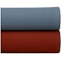Pike Street 600-Thread Count Tuxedo Pleat Queen Sheet Set, Red Earth