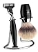 MÜHLE - 3-tlg. Rasierset Silvertip Fibres® / Mach3® - KOSMO Serie - Griffe Edelharz schwarz