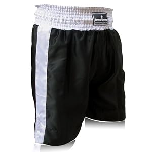 Kick Boxing Shorts Muay Thai Kickboxing Short Martial Arts Contact Satin Black Large