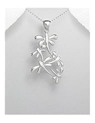 Dragonfly Pendant Necklace In 92.5 Sterling Silver