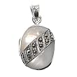 Silver Cubic Zirconia Locket Pendants, Size: 27mm