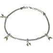 Silver Anklet Pair Foot Jewelry 17 Grams 11 Inches (ganklt039)