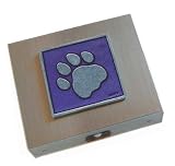 Purple Pawprint Travel Jewelry Case