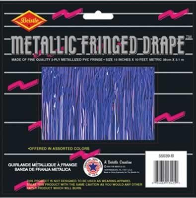 2-Ply FR Metallic Fringe Drape (purple) Party Accessory (1 count)