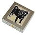 pug29  - Black Pug Pill Box Large