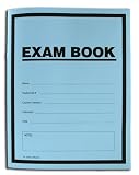 BookFactory® Exam Blue Book / Blue Exam Book / Blue Test Book (Grid Format) 8 1/2