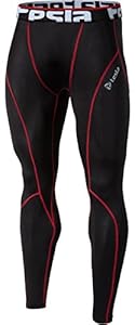 TM-P16-BKRZ_Medium j-L Tesla Men's Cool Dry Compression Baselayer Pants Leggings Capri Shorts Tights P16