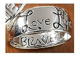 Reflections Love Life, Be Brave Ring SILVERTONE 8 Ring
