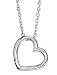 Sterling Silver Open Heart Charm and Chain