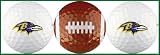 Baltimore Ravens Golf Balls 3 Piece Gift Set with NFL Football Team Logos